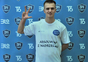 Szymon Madzio, ukończył liceum- 2018r, wychowawca R. Kurkarewicz