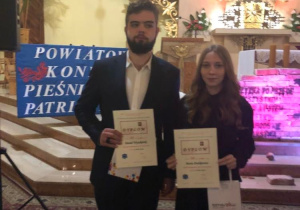 Daniel Wysokiński i Maria Dudkiewicz podczas koncertu laureatów
