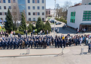 Uczniowie klas policyjnych na Uroczystej Promocji Oficerskiej w Szczytnie