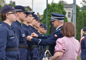 Komendant Powiatowy Policji wraz z Panią Dyrektor Agnieszką Dziedzic