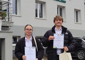 Hanna Kotynia- 2M oraz Borys Łamajkowski- 3P