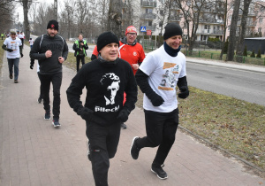 Pan Piotr Dębicki podczas biegu