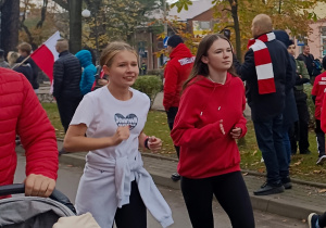 Joanna Banaszkiewicz i Joanna Nowak podczas biegu