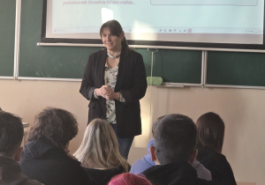 Pani Izabela Daniels podczas spotkania