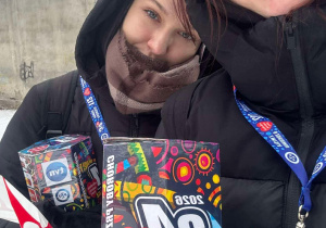 Uczennice podczas zbiórki