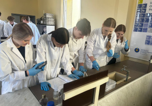 Uczniowie wykonują zadania