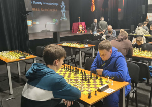 Uczeń naszej szkoły na turnieju szachowym