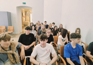 Uczniowie klasy IA podczas wykładu.