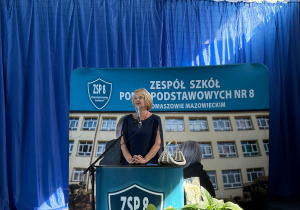 Pani Irena Stańczykowska– Prezes Międzyzakładowej Komisji NSZZ „Solidarność” Pracowników Oświaty i Wychowania Szkół Ponadpodstawowych Powiatu Tomaszowskiego