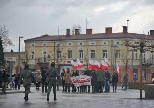 Inscenizacja demonstracji na pl. Kościuszki - 34 rocznica wprowadzenia stanu wojennego